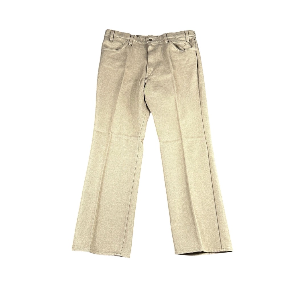 Vintage Levis 517 Saddleman Bootcut Pants Mens 38x30 Tan Western Dacron USA Made